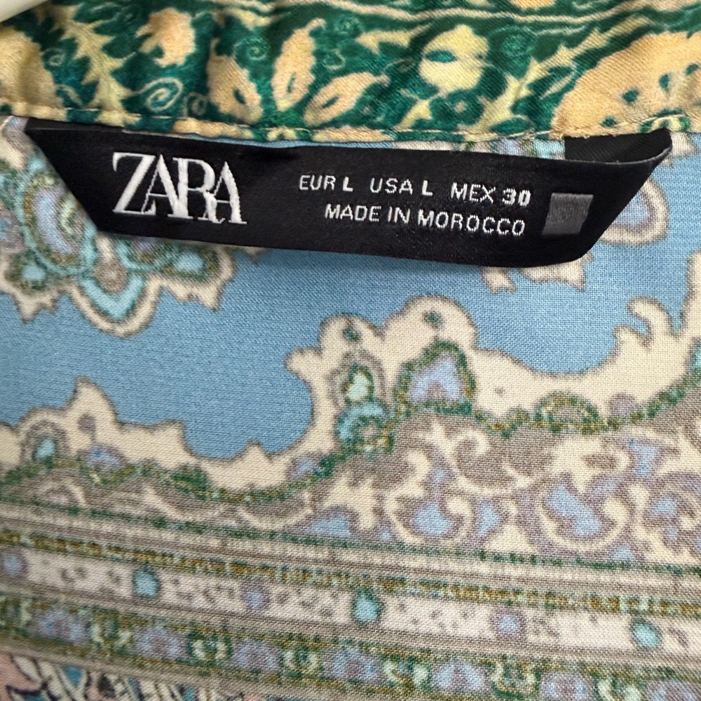 Zara Multicolor Patterned Button Down Shirt - image 5